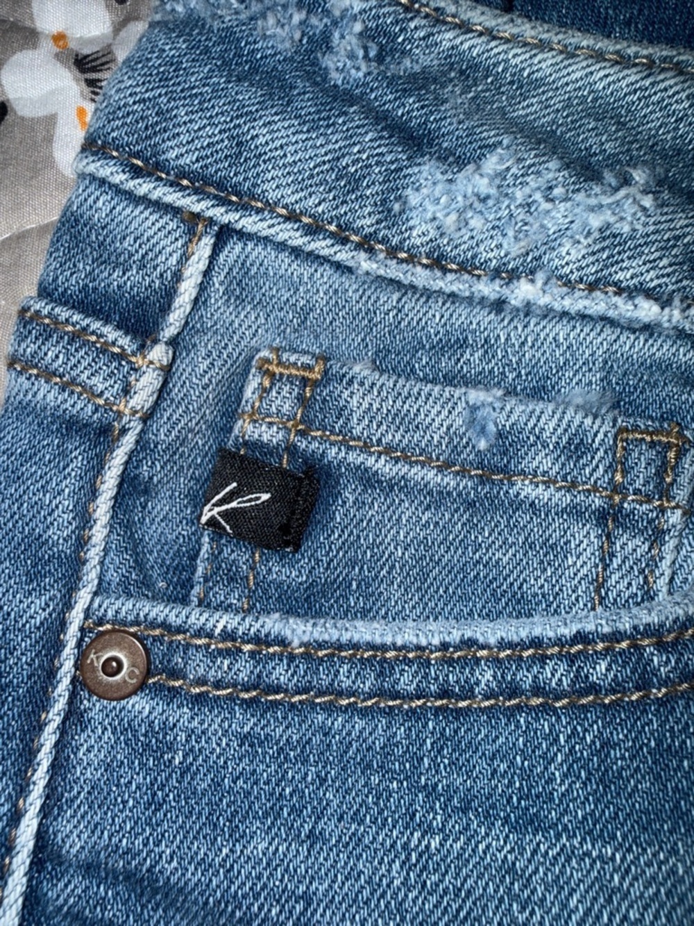 KanCan Ripped Skinny Jeans in Faded Blue - Picture 6 of 8